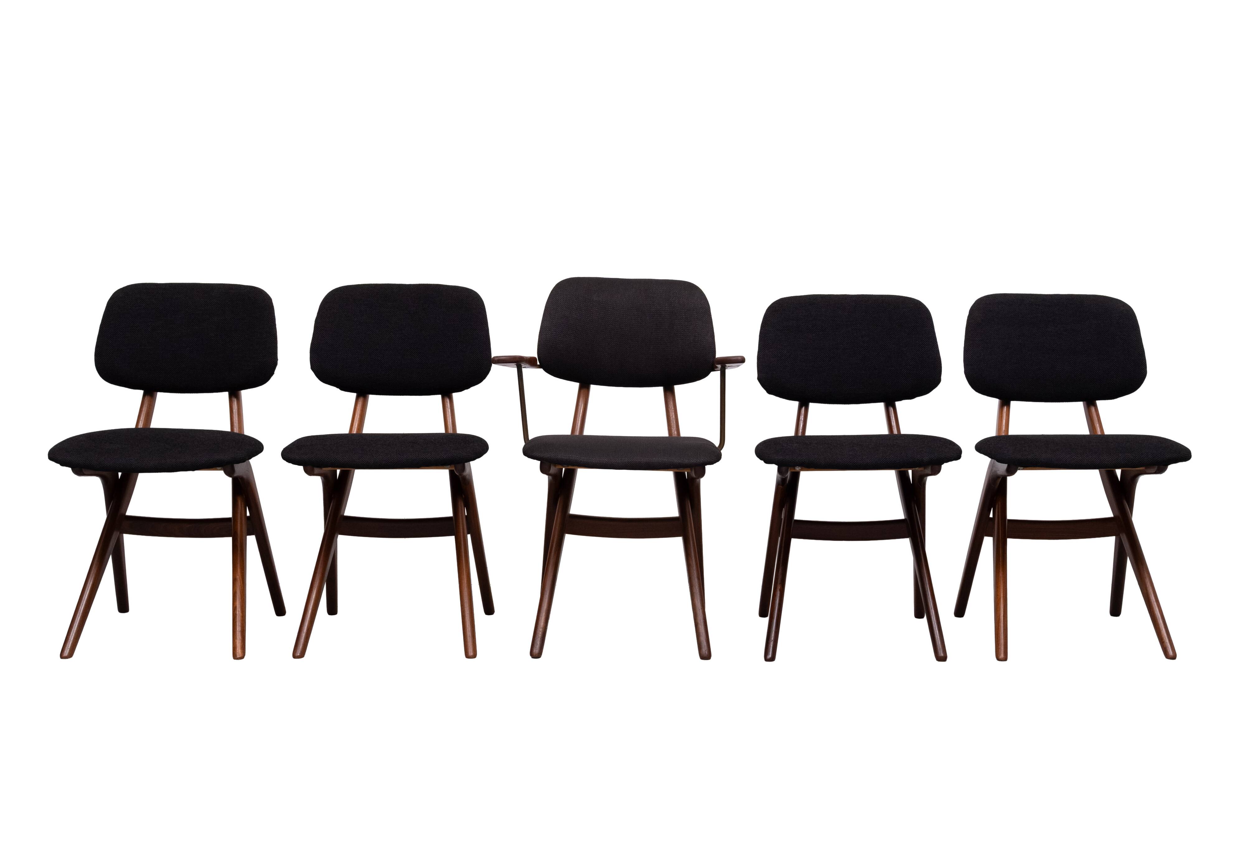 Louis van Teeffelen scissors dinner chairs , wébé, Dutch design