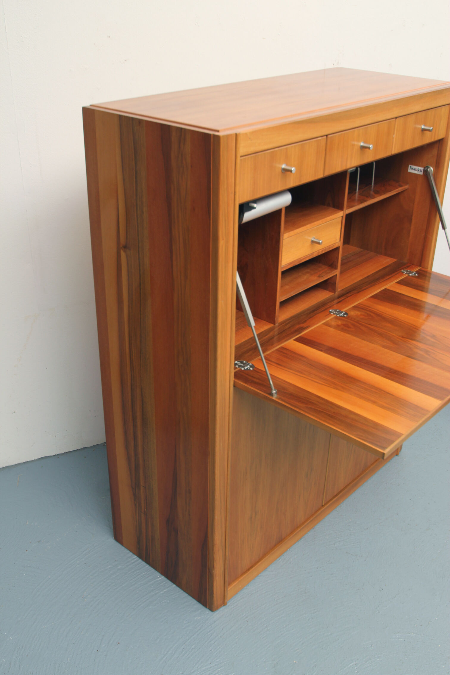 1970s secretary in walnut, Domicil Furnitures Denmark