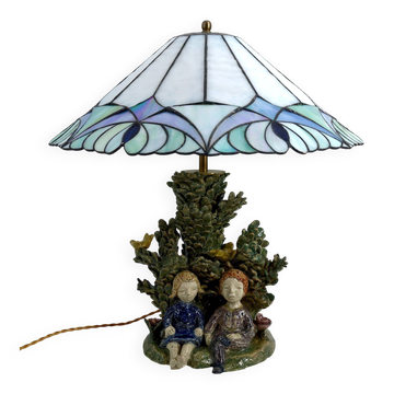 Lampe en céramique, l'enfance onirique – W. Schilder, Allemagne, c. 1970
