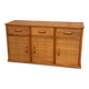 Vintage rattan & bamboo sideboard / credenza, 1970s