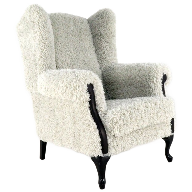 Armchair chair hairy Doodle retro fully restored - new upholstery