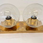 Midcentury brass wall or ceiling lamp by Kamenicky Senov, 1970s