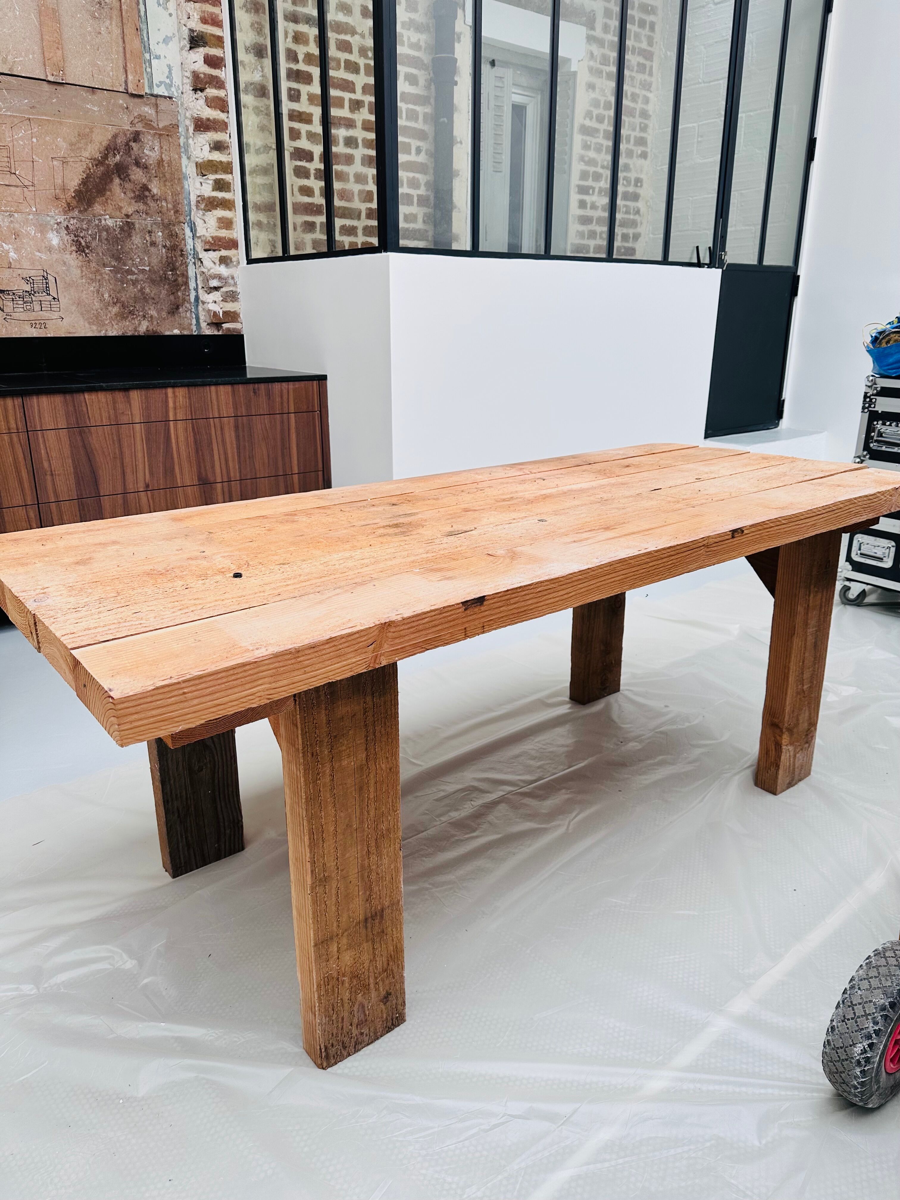 Solid wood table