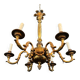Bronze chandelier in Louis XVI style with 6 arms.