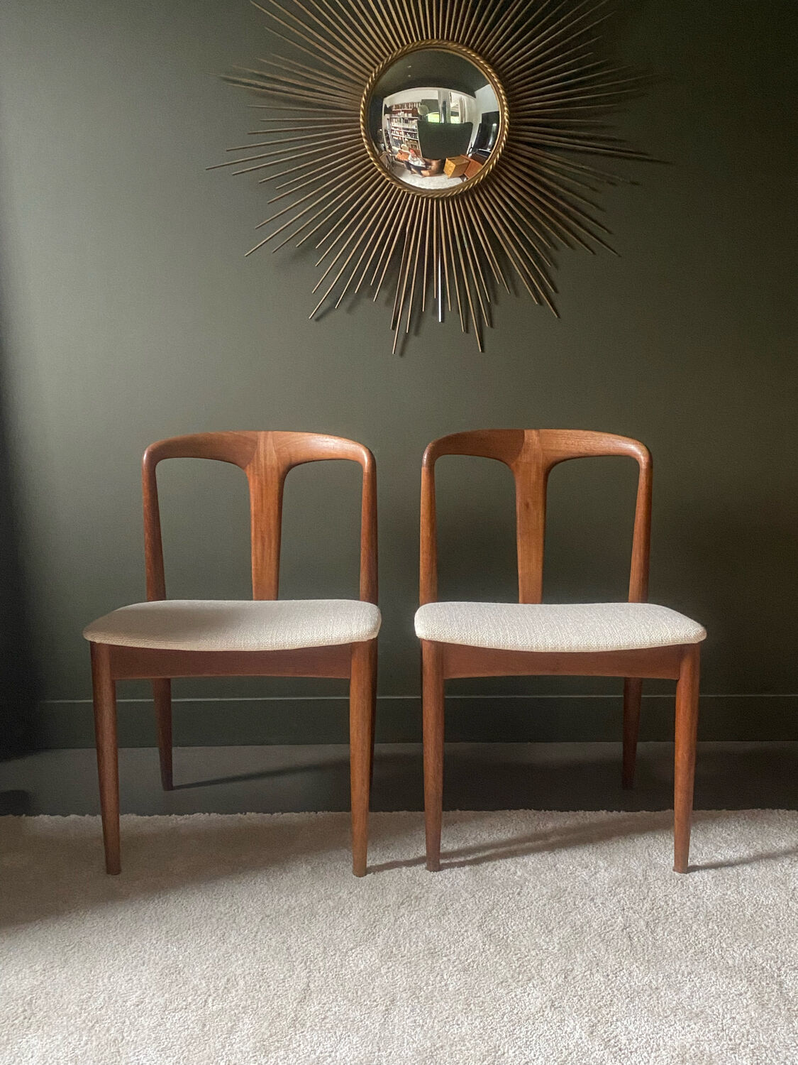 Pair of Juliane chairs by Johannes Andersen for Vamo Sønderborg
