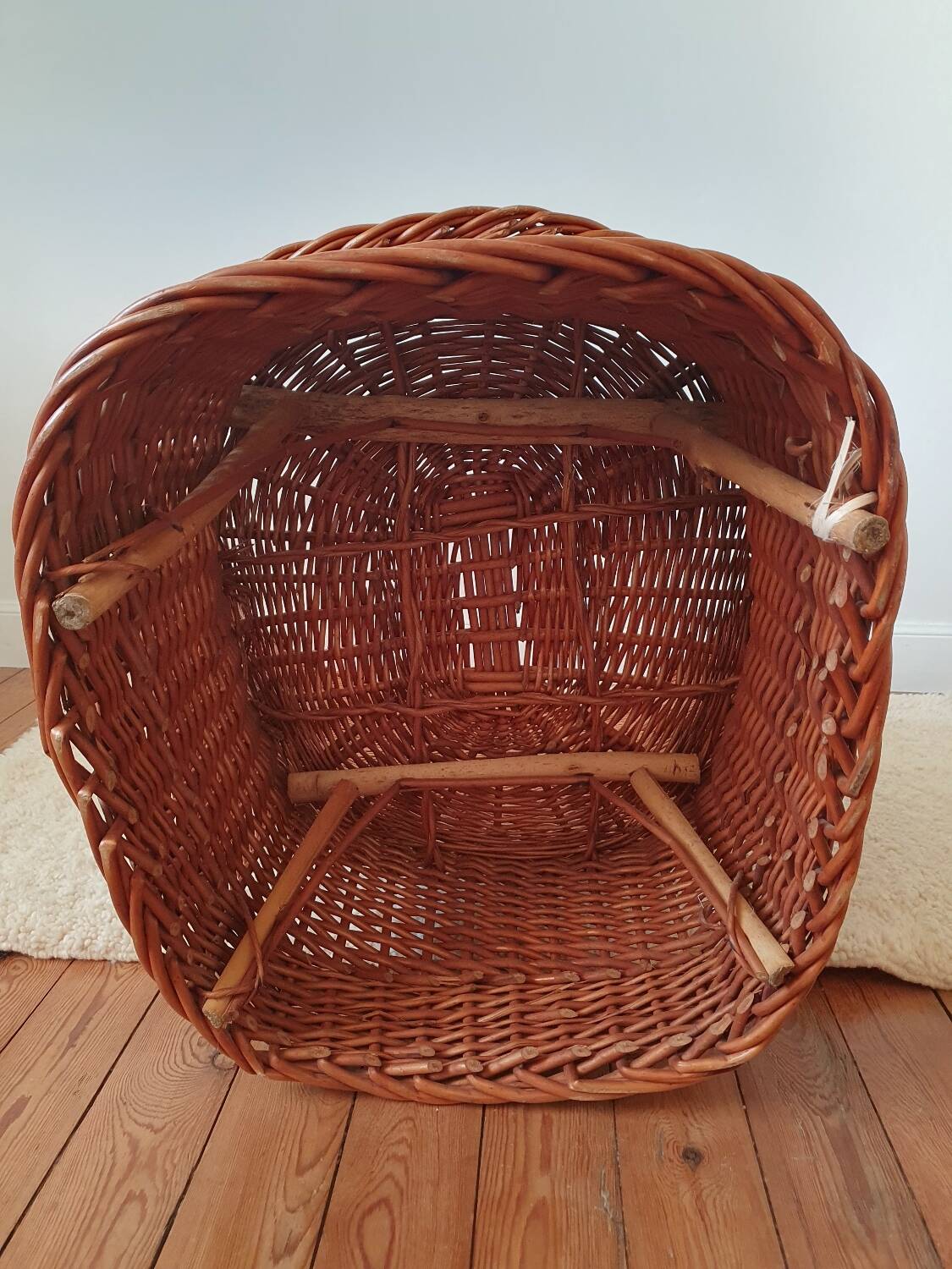 Vintage wicker armchair
