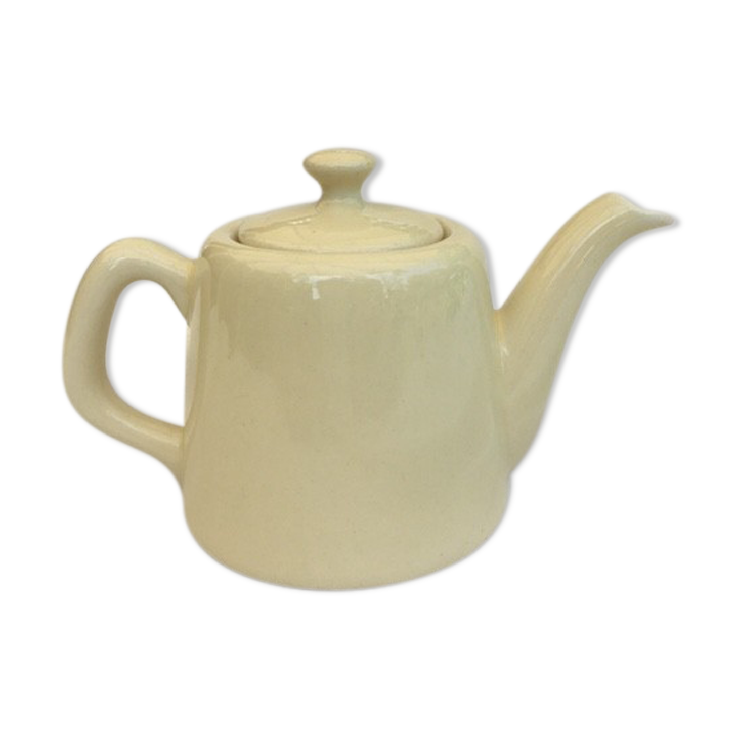 "Selfish" cream-colored teapot