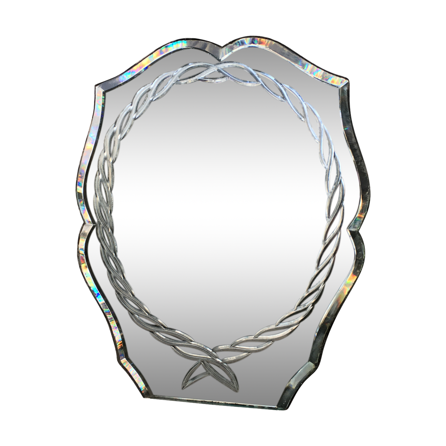 Mirror beveled and chiseled 27x33cm
