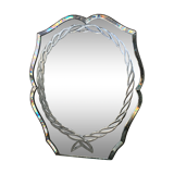 Miroir biseauté et ciselé 27x33cm