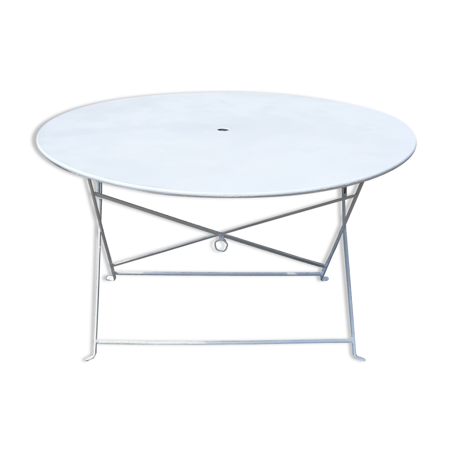 Table de jardin fer ronde et repliable