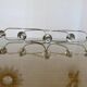 XXL silver metal candle holder 5 lights 70s