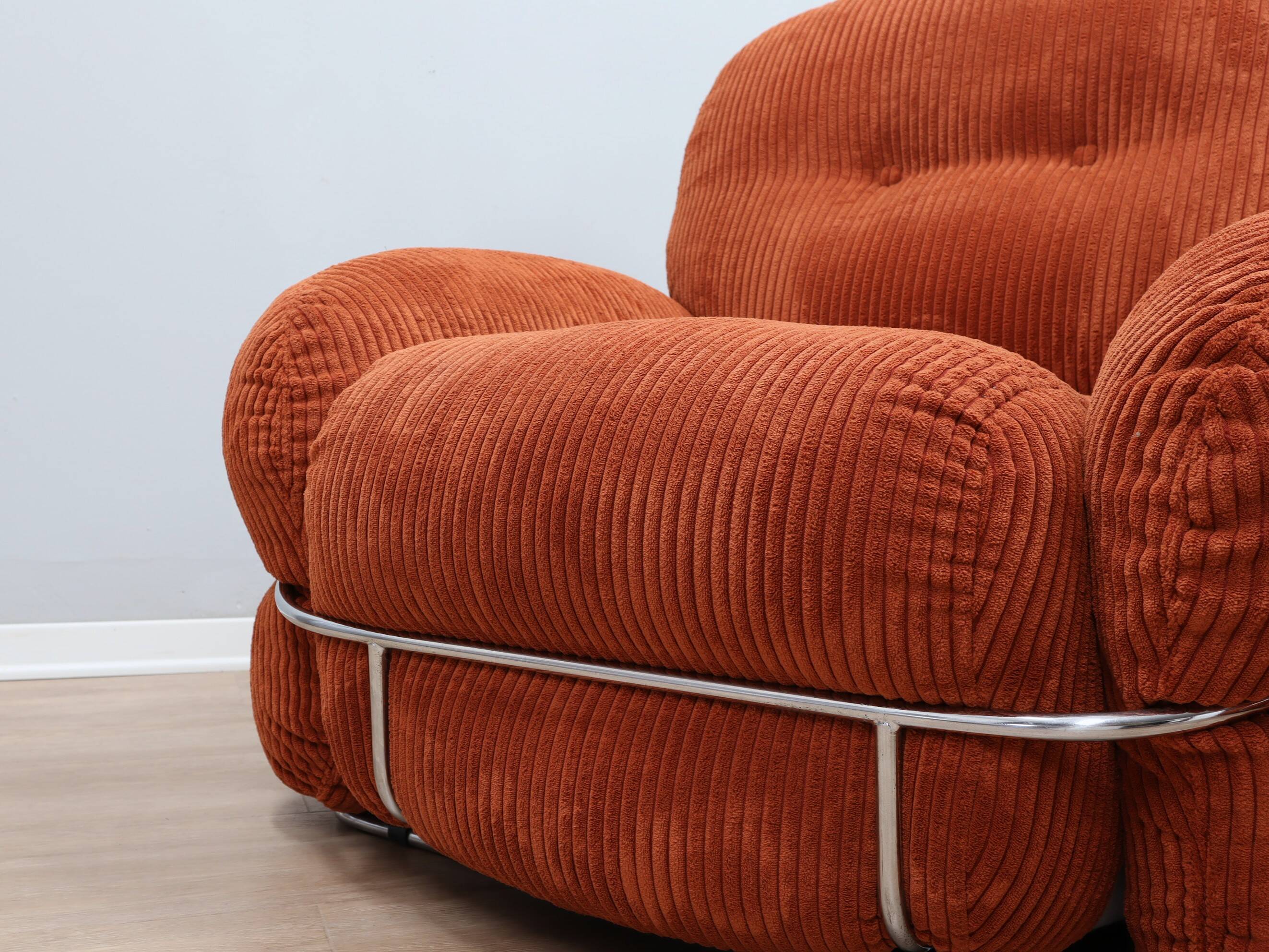 Pair of vintage armchairs by Adriano Piazzesi 1970s