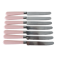 6 couteaux roses acier inox molybdene