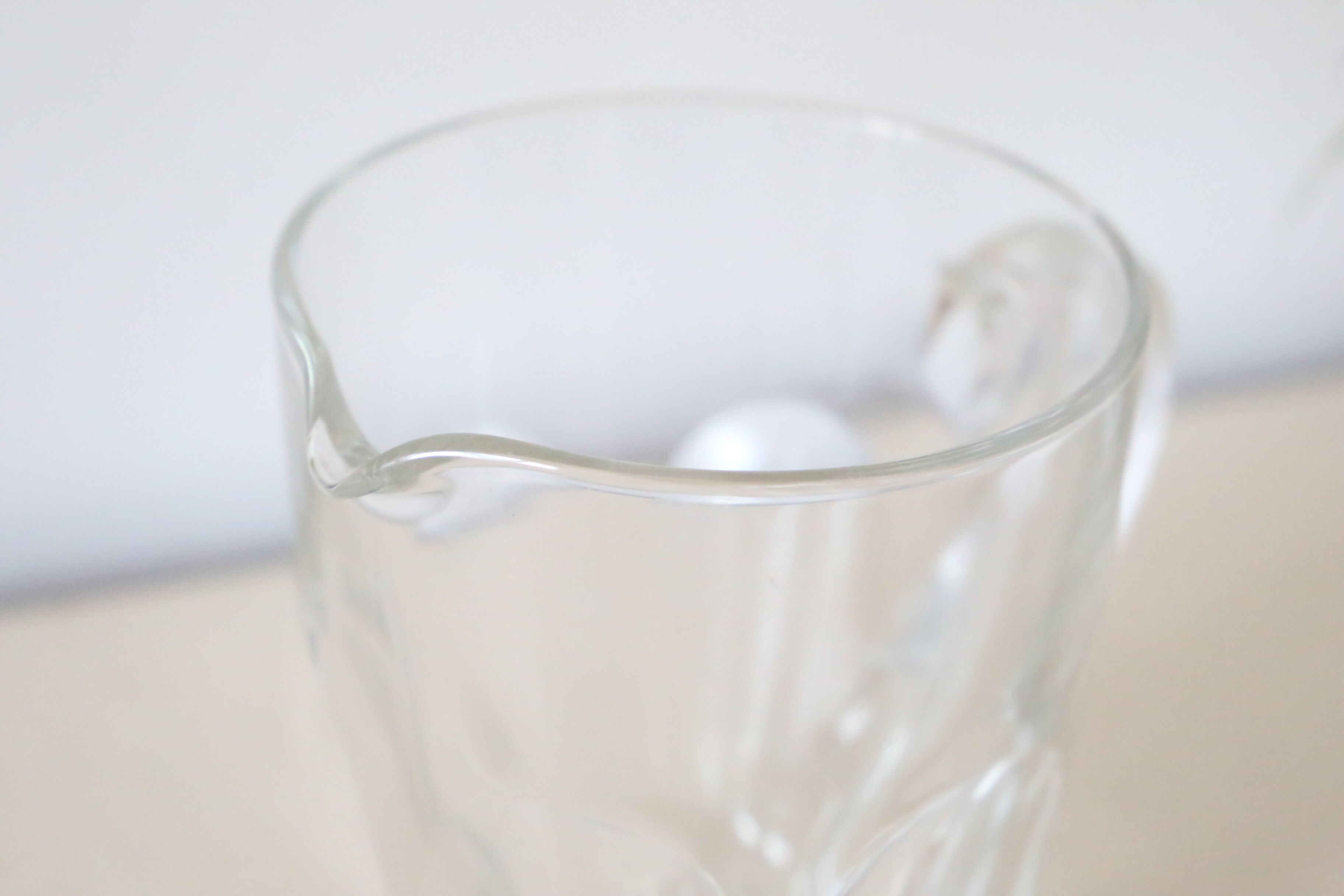 Glass pitcher, bistro, vintage