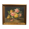 Old painting, bouquet of roses late XIX early XX century