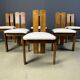 Set of 6 brutalist dining chairs, 1960s