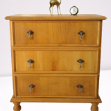 Small dresser in vintage blond walnut