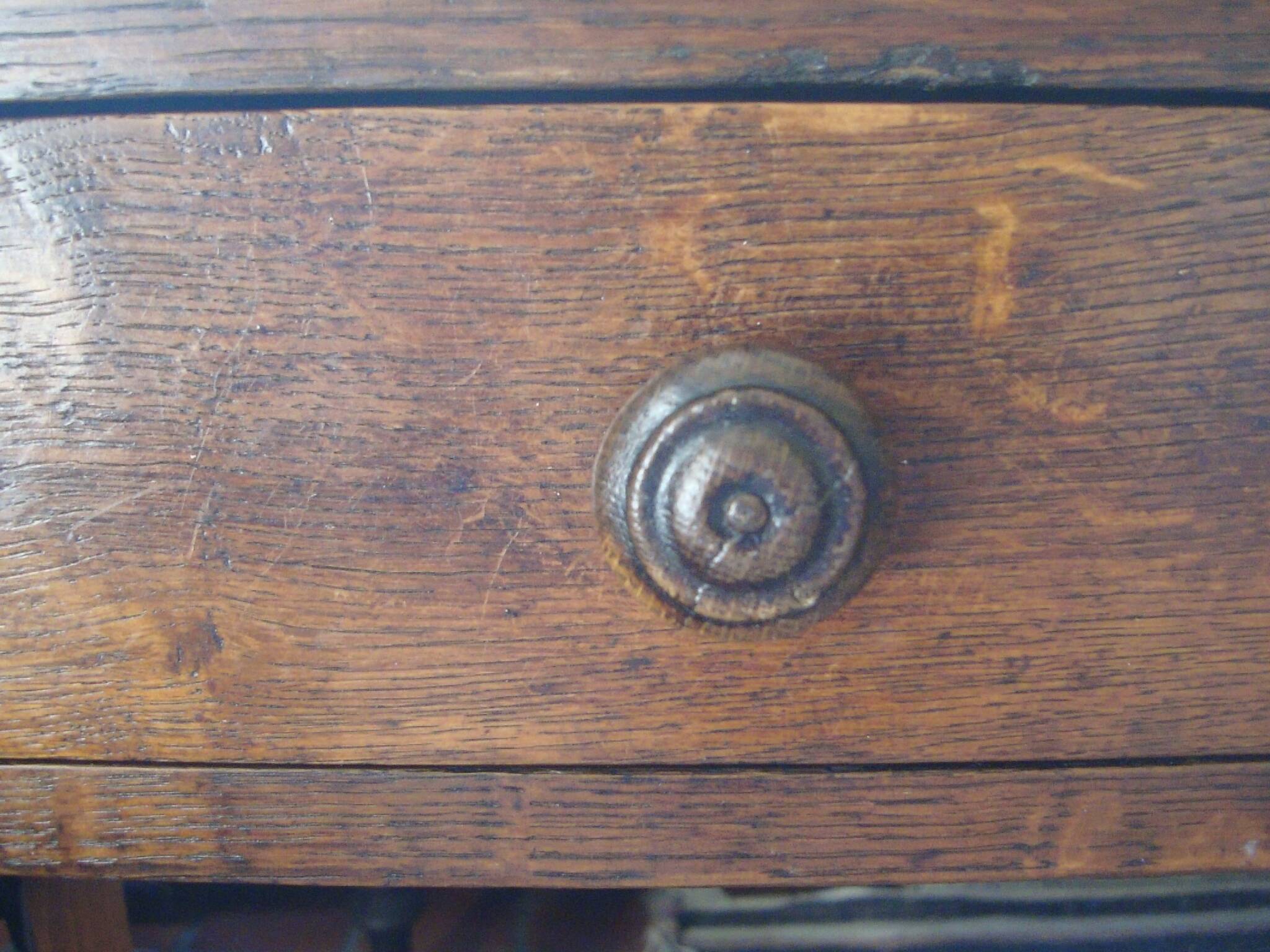 Louis XVI style oak desk