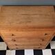 Large vintage chest of drawers with 4 drawers in solid oak.