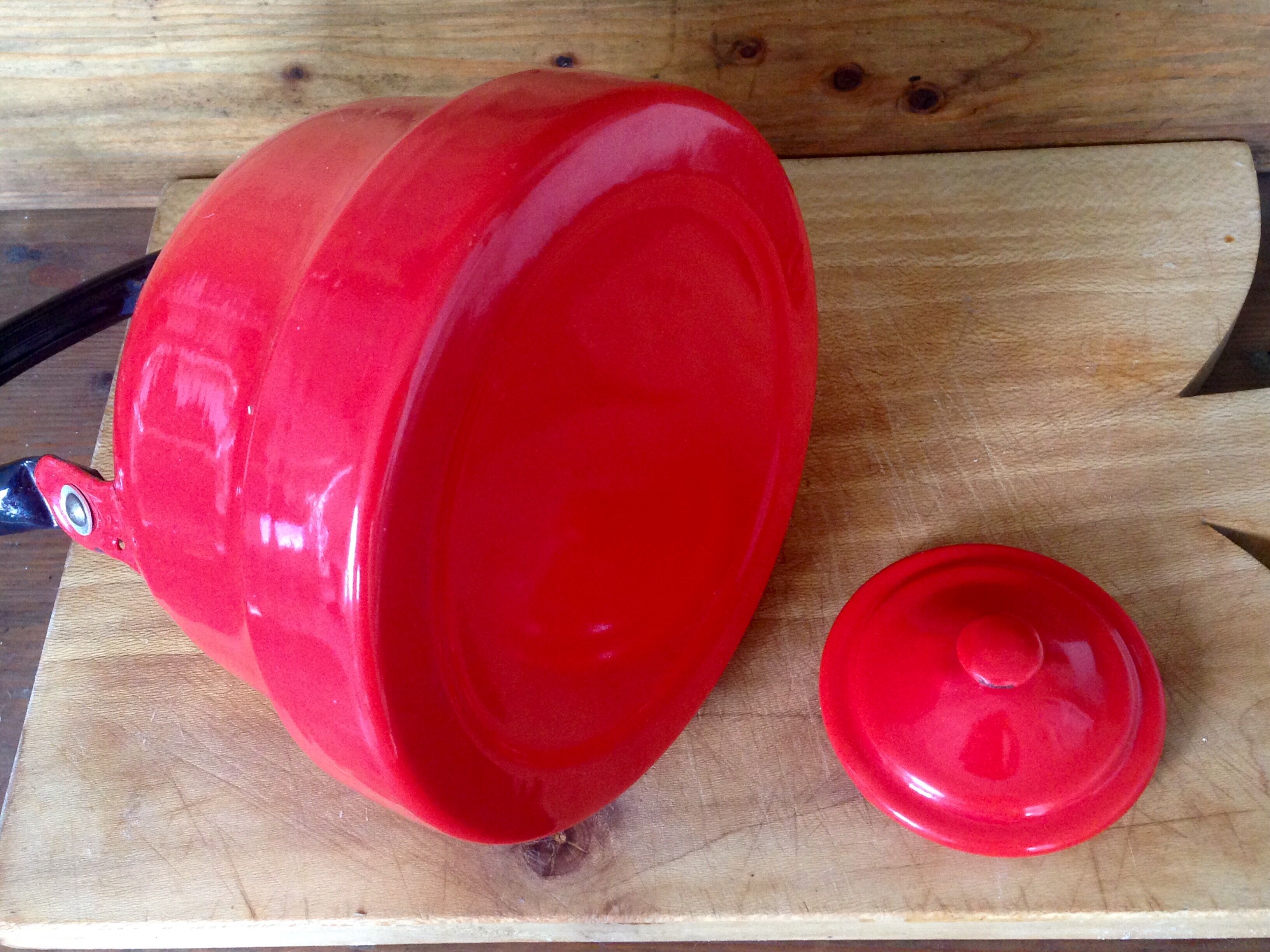 Vintage enameled kettle