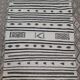 Traditional handmade white and black kilim carpet