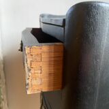 Pair of bedside tables style Louis XV black