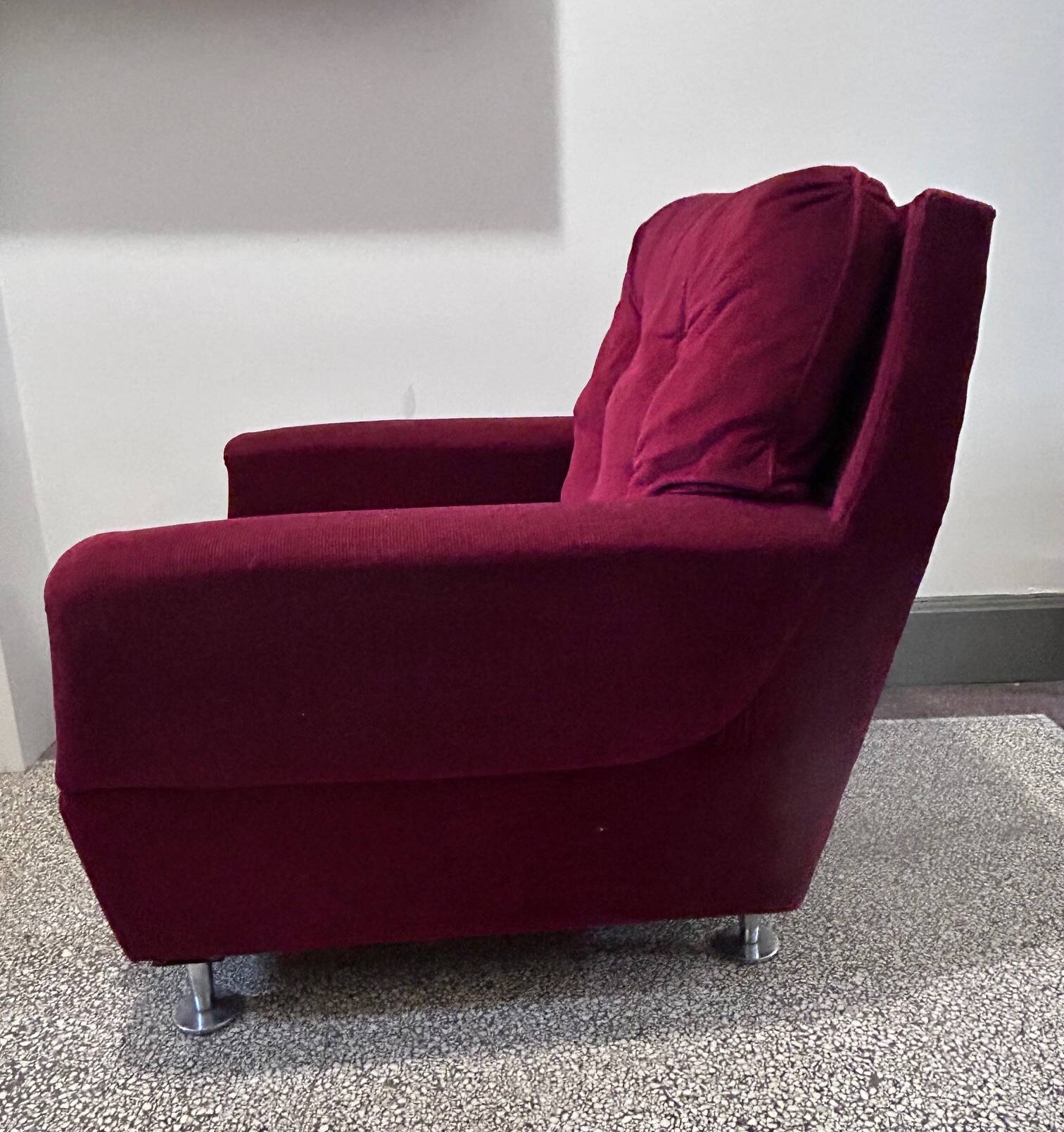 red velvet armchair 1970
