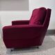 fauteuil velours rouge 1970