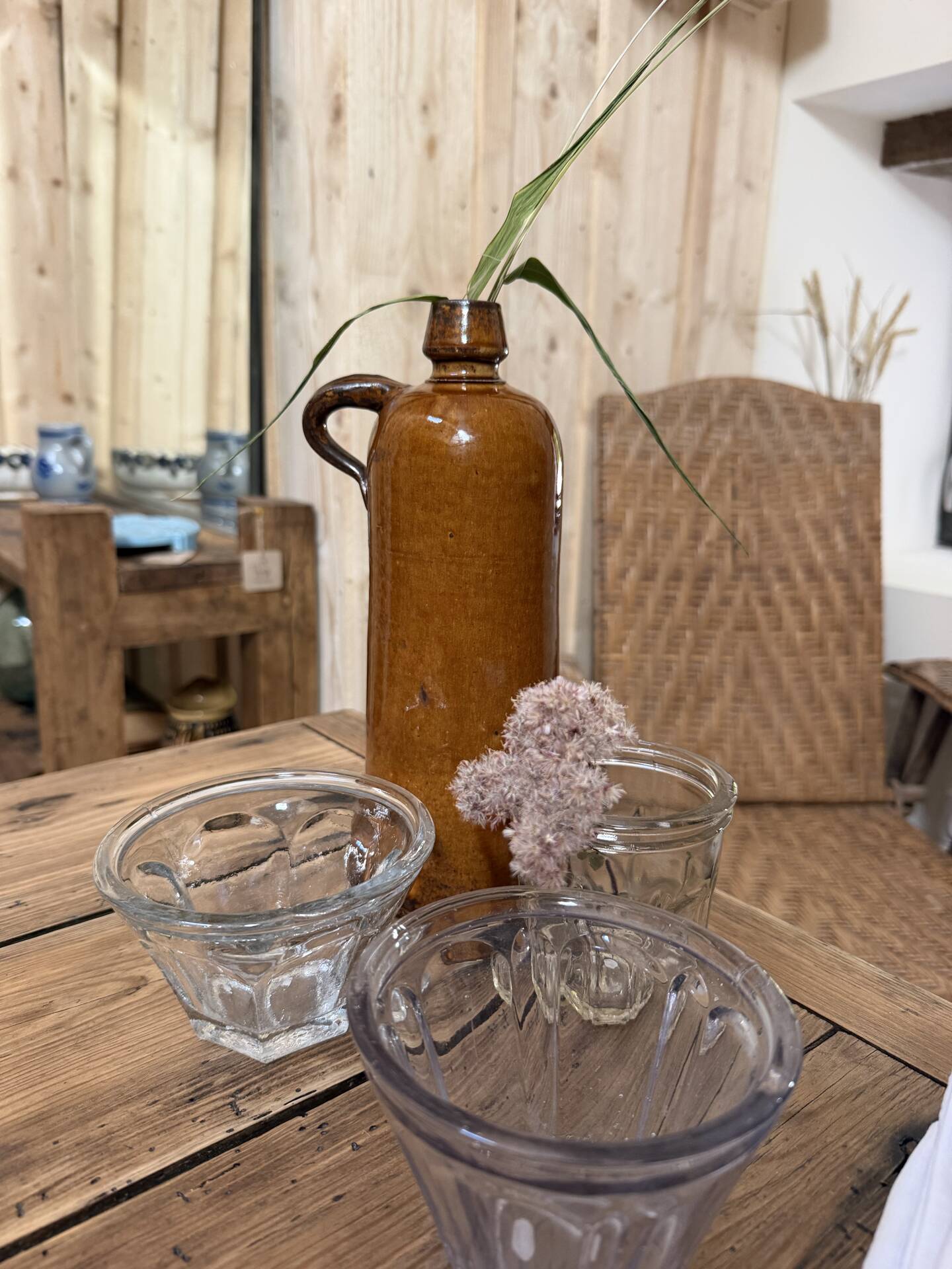 Old stoneware bottle