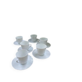 set of 6 coffee cups and saucers in porcelain Winterling Röslau Bavaria
