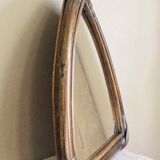 Miroir  Vintage en Bambou Rotin années 1970