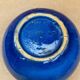 Old ball vase prod art ceramic blue decor storks alsace vintage