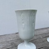 Plain white mazagran cups Limoges Seignolles Edelweis