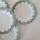 Lot de 5 assiettes plates anciennes en terre de fer modèle Estival de la manufacture française de Saint Amand