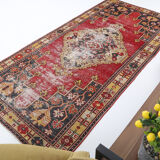 248x123cm red handmade turkish rug