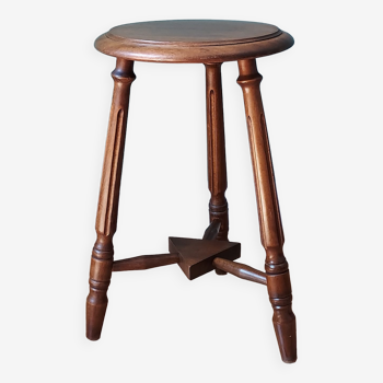 Carved tripod stool