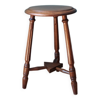 Carved tripod stool