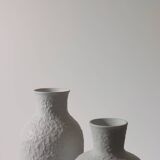 Pair of vintage biscuit porcelain vases by Metzler Ortloff