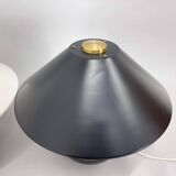 Pair of Mid-Century Brass & Metal Table Lamps by Napako, Czechoslovakia