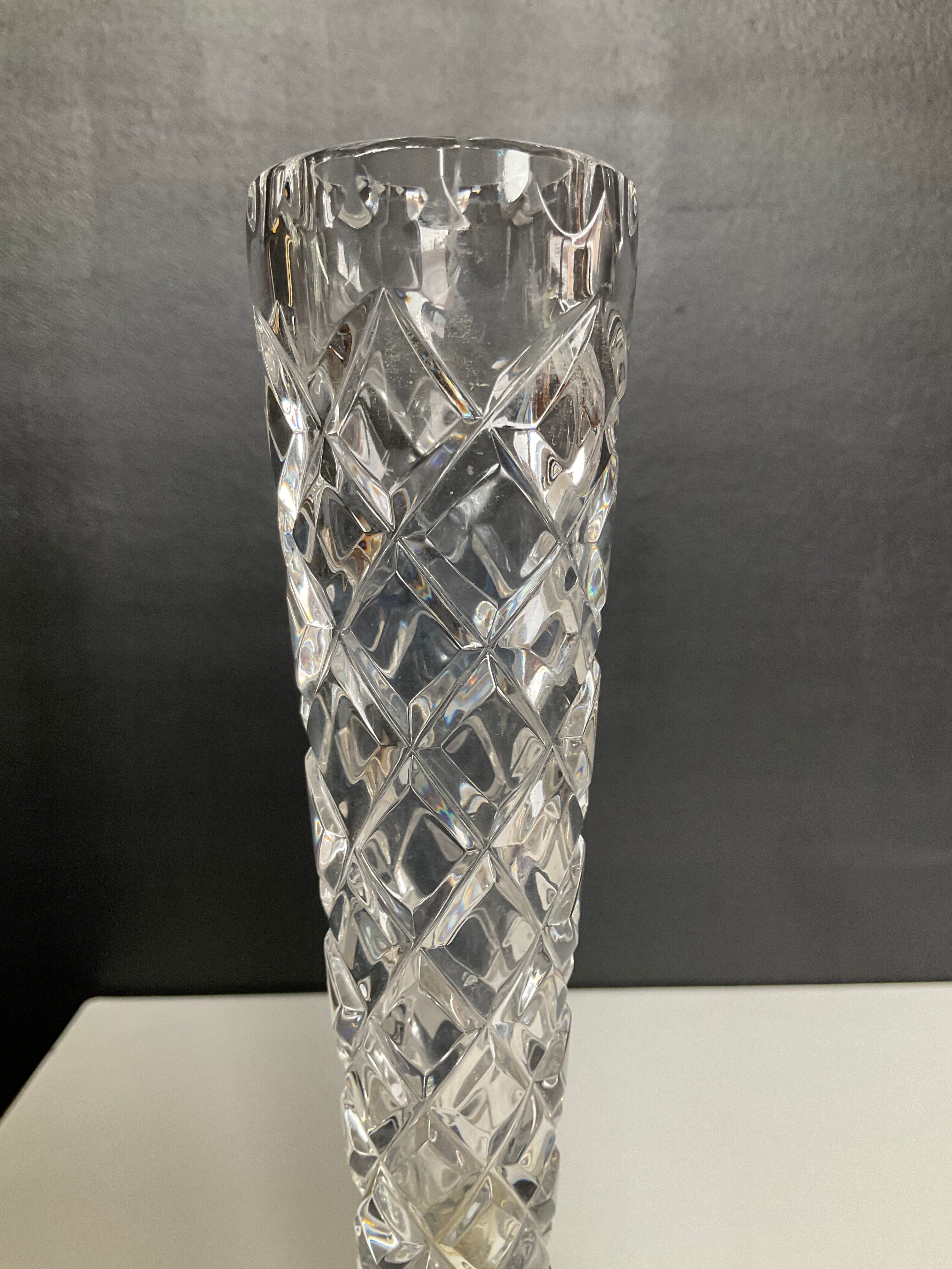 Vintage single-stem vase in Bohemian crystal
