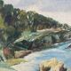 Huile sur bois mer Méditerranée J.Bellemont