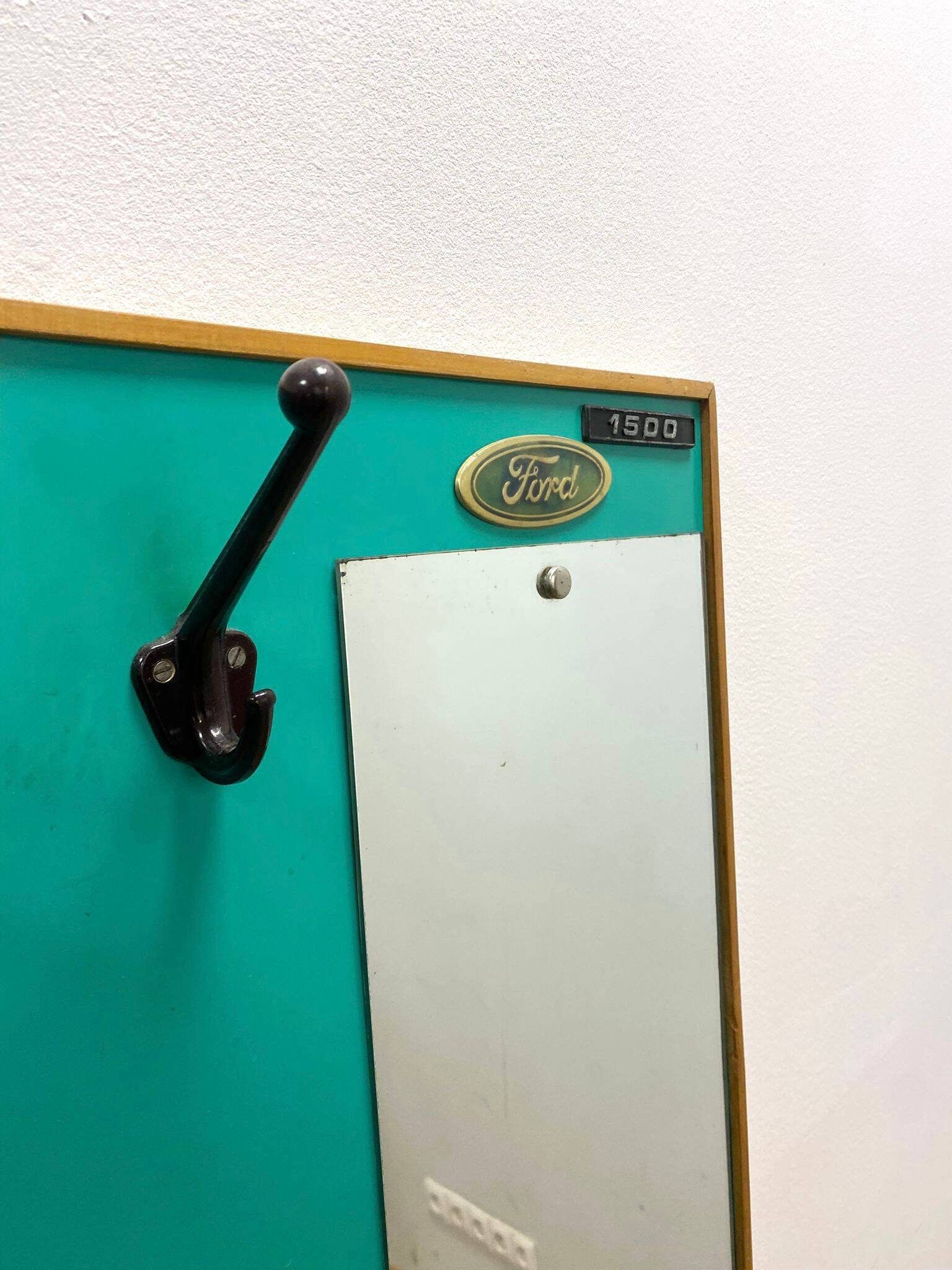 Retro Wall Hanger with Mirror, 1960s, Czechoslovakia