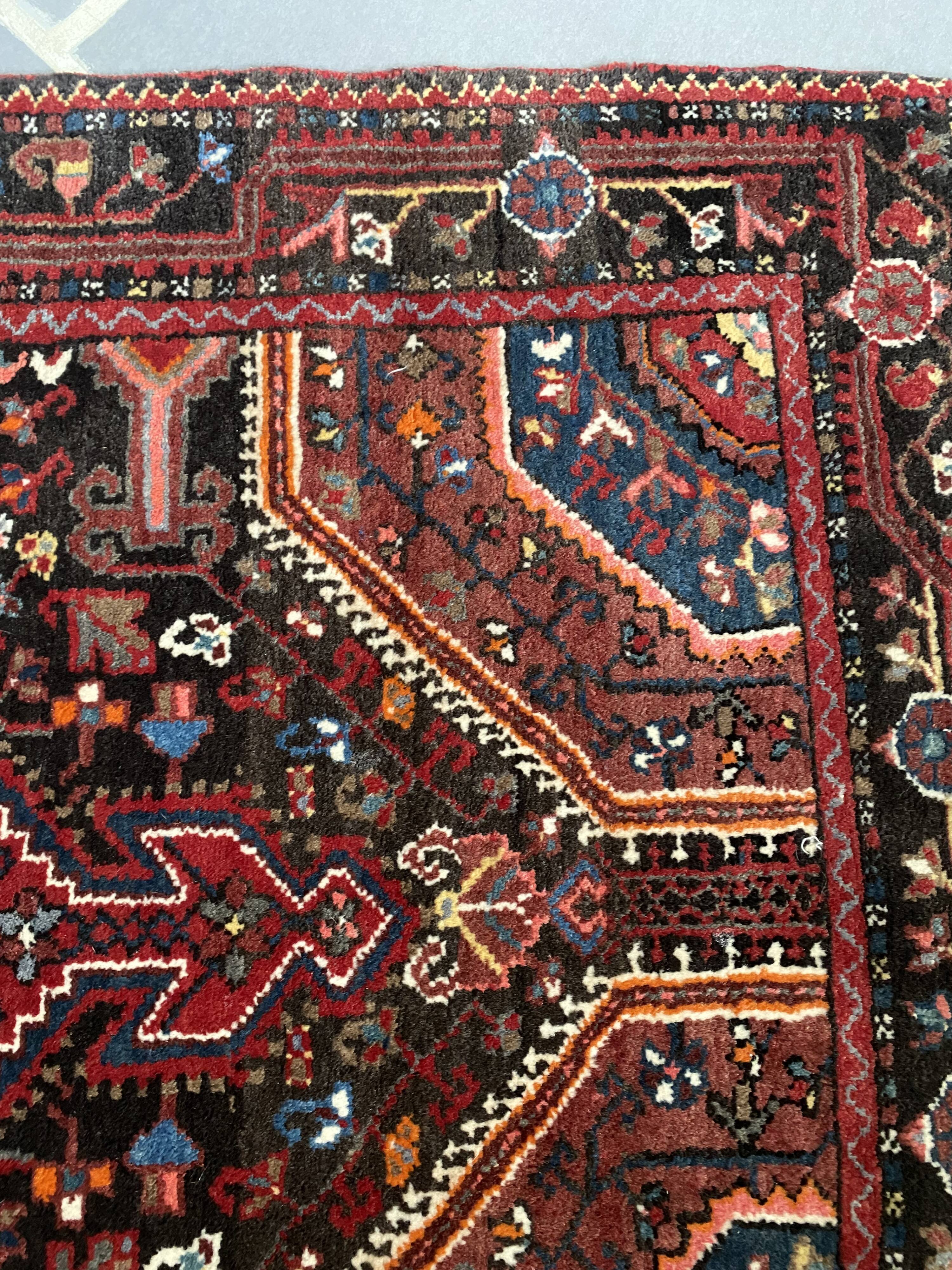 Oriental carpet old handmade wool, 157x105 cm