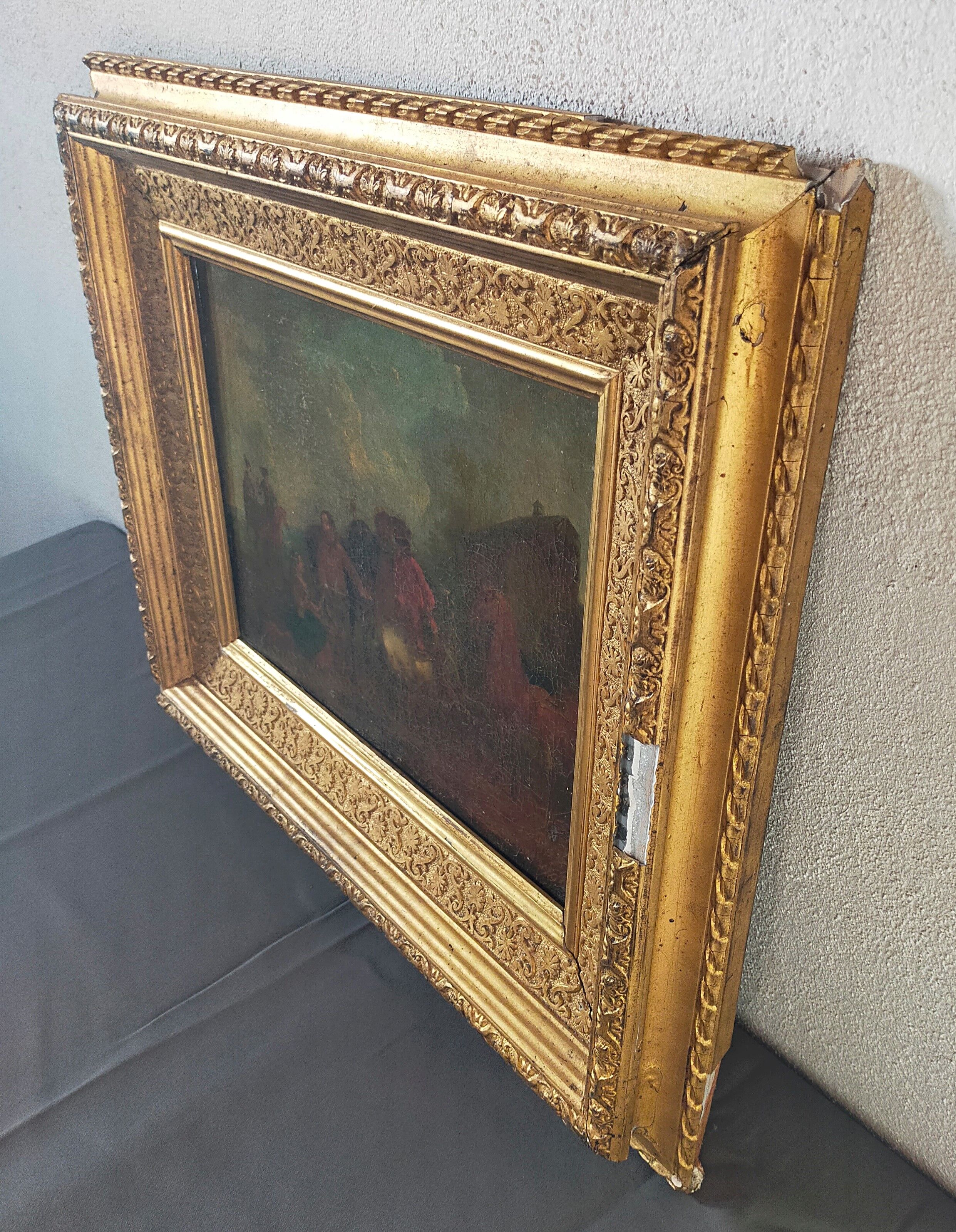 Animated landscape oil on canvas Italian School late eighteenth