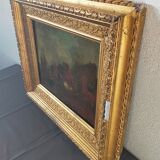 Animated landscape oil on canvas Italian School late eighteenth