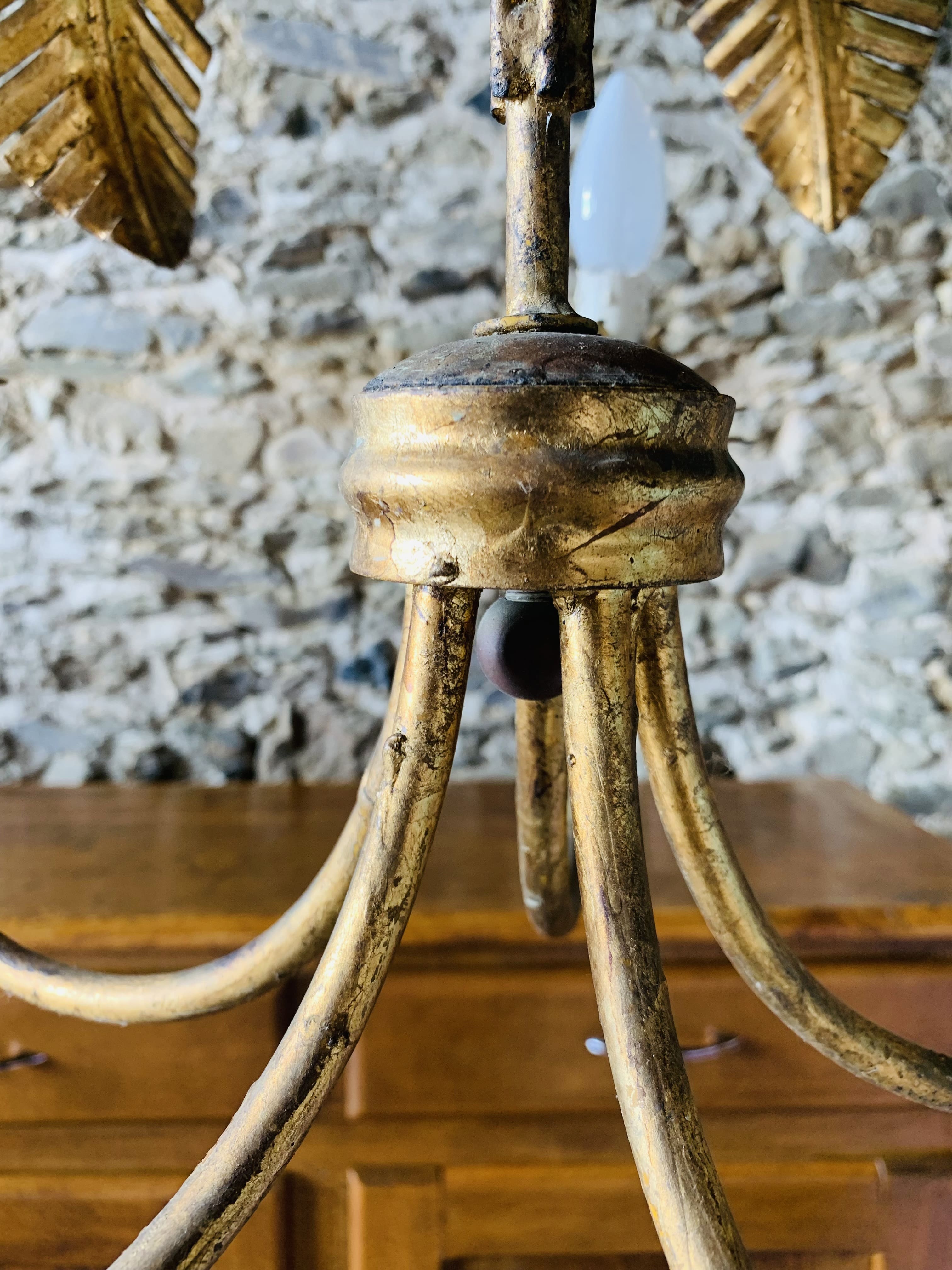 Palm type chandelier by Hans Kogl