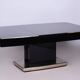 Large Art Deco Chrome and Black Glass Extendable Dining Table, 1930s