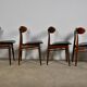 Dining table chairs by Louis van Teeffelen for Webe, 1950s, set of 4