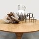 Vintage Italian Tito Agnoli wicker dining table Bonacina Pierantonio