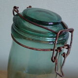 Former Green turquoise Solidex 1 litre glass jar